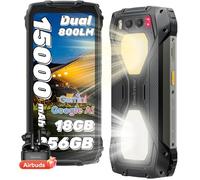 Blackview BV7300 Movil Irrompible Android 14, 15000mAh(45W) 18GB+256GB(2TB/TF) G81 Movil Resistente, 6.67" 90Hz/50MP+32MP/NFC/Dual SIM/Visión Nocturna 20MP/GPS/FM/Fingerprint/800LM Luz de Camping