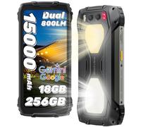 Blackview BV7300 Movil Irrompible Android 14, 15000mAh(45W) 18GB+256GB(2TB/TF) G81 Movil Resistente, 6.67" 90Hz/50MP+32MP/NFC/Dual SIM/Visión Nocturna 20MP/GPS/FM/Fingerprint/800LM Luz de Camping