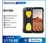 Blackview BV7300 Smartphone resistente 6,67 ''HD + IPS, MT6769V 6GB RAM + 256GB ROM, 7680mAh 45W carga rápida, teléfono móvil NFC Android 14 Orange
