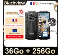 Blackview BV8200 [Sin cargador de la UE] Smartphone Robusto, 256GB, 6,5" 120Hz, 50MP, 8800mAh, IP68, NFC, GPS, Dual SIM Negro