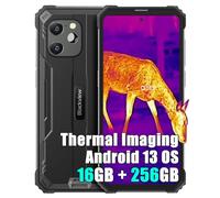Blackview BV8900 Teléfono Móvil Resistente, 16GB+256GB IP68 Smartphone Todoterreno, 64MP+Cámara Termográfica, 6.5"FHD+,10000mAh, Android 13 Telefono Movil Antigolpes, GPS/NFC/OTG/2 Años Garantía,Negro
