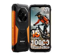Blackview Fort 1 AI Móvil Resistente,12GB+128GB/2TB,6.56''HD+90Hz 4G Android 15 Móvil Irrompible,Batteria 10000mAh,16MP+8MP AI Cámara Móvil Rugerizado,IP68/NFC/3 Slot/OTG (Naranja)