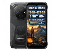 Blackview Fort 1 AI Smartphone Resistente, IA Mágico Editor de Fotos, 12GB+128GB, Batería 10000mAh, 16MP+8MP, 6.56'' HD+, Resistencia IP68 IP69K Antigolpes Teléfono, Android 15, Dual SIM, NFC Negro