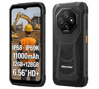 Blackview Fort 1 AI Smartphone Resistente, IA Mágico Editor de Fotos, 12GB+128GB, Batería 11000mAh, 16MP+8MP, 6.56'' HD+, Resistencia IP68 IP69K Antigolpes Teléfono, Android 15, Dual SIM, NFC Negro