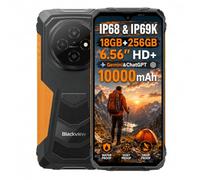 Blackview Fort 1 AI Smartphone Resistente, IA Mágico Editor de Fotos, 18GB+256GB, Batería 10000mAh, 16MP+8MP, 6.56'' HD+, Resistencia IP68 IP69K Antigolpes Teléfono, Android 15, Dual SIM, NFC Naranja