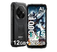 Blackview Fort 1 Android 15 Teléfono Móvil Resistente 2026, 12GB+128GB/2TB 10000mAh Movil Irrompible, 6.56" HD+ 90Hz, 16MP AI Smartphone Todoterreno, 4G Movil NFC/GPS/5G WiFi/FM/Gemini AI 2.0, Negro