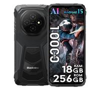 Blackview Fort 1 Móvil Irrompible, 18GB+256GB/TF 2TB AI Móvil Rugerizado, 6.56" 90Hz, Batería 10000mAh, 16MP+8MP Android 15 con Gemini AI, Doble SIM 4G/WiFi 5, IP68/IP69K, NFC, OTG, GPS, Negro