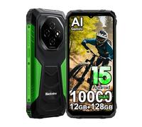 Blackview Fort 1 Móvil Irrompible Android 15, 12GB+128GB/2TB 10000mAh Teléfono Móvil Resistente IP68, 6.56" HD+ 90Hz, 16MP Cámara AI Móvil Rugerizado,Face ID/NFC/GPS/5G WiFi/FM/Gemini AI, Verde