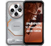 Blackview Fort 2 AI Smartphone Resistente Ligero, Editor de Fotos IA, 24GB+128GB, 10,7mm Ultradelgado, 16MP+13MP, 6,56'' HD+, Teléfono Irrompible Antigolpes IP68, Android 15 Dual SIM, GPS NFC Blanca