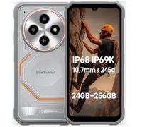 Blackview Fort 2 AI Smartphone Resistente Ligero, Editor de Fotos IA, 24GB+256GB, 10,7mm Ultradelgado, 16MP+13MP, 6,56'' HD+, Teléfono Irrompible Antigolpes IP68, Android 15 Dual SIM, GPS NFC Blanca
