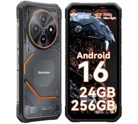 Blackview Fort 2 Android 16 Moviles Resistentes, 10.7mm Ultra Slim Móvil Rugerizado, 24GB+256GB/2TB Movil Irrompible, Gemini AI, MTK G81, 6.56" 450nit, 16MP AI Caméra, IP69K/NFC/3 Anni Garanzia/245g