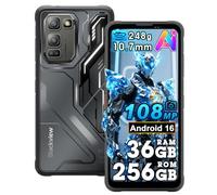 Blackview Fort 5 Móvil Irrompible Android 16, 36GB+256GB/TF 2TB AI Teléfono Móvil, 6.78" FHD+120Hz, 108MP+50MP visión Nocturna, 5000mAh Carga Inalámbrica 15W, Móvil Rugerizado IP69K/OTG/NFC/Negro