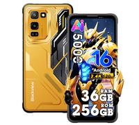 Blackview Fort 5 Móvil Irrompible Android 16, 36GB+256GB/TF 2TB AI Teléfono Móvil, 6.78" FHD+120Hz, 108MP+50MP visión Nocturna, 5000mAh Carga Inalámbrica 15W, Móvil Rugerizado IP69K/OTG/NFC/Amarillo