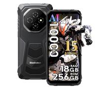 Blackview Fort1 Móvil Irrompible Android 15, 18GB+256GB/2TB 10000mAh Teléfono Móvil Resistente IP68, 6.56" HD+ 90Hz, 16MP Cámara AI Móvil Rugerizado,Face ID/NFC/GPS/5G WiFi/FM/Gemini AI, Negro