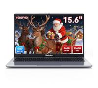 Blackview Laptop 2025, computadora portátil con Quad-Core N150 (hasta 3,6 GHz), 16 GB DDR4 256 GB SSD, visualización FHD IPS TÜV de 15,6 Pulgadas, Carga rápida Tipo C, USB