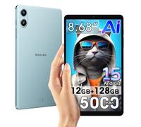 Blackview Link 2 8.68 Pulgadas Tablet Android 15, 12GB+128GB/2TB TF WiFi Tablet, 5000mAh Aprender Tabletas con Funda, 8MP+5MP, 5G WiFi, Gemini Al 2.0, 3,5mm Klinke/OTG/GPS/FM, Azul