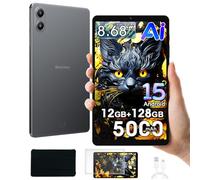 Blackview Link 2 8 Pulgadas Mini Tablet Android 15, 12GB+128GB/2TB TF 5G WiFi Tablet, 5000mAh Aprender Tabletas con Funda, 8MP+5MP, Widevine L1, Gemini Al 2.0, 3,5mm Klinke/OTG/GPS/FM, Negro