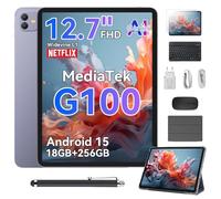 Blackview Tablet Link 8, 12.7 Pulgadas 2K+ FHD 2160 * 1600, Android 15 Gemini AI MediaTek G100 18GB RAM+256GB ROM 8400mAh/Modo PC/Widevine L1/Face ID/OTG/16MP+13MP/GPS Tablets con Teclado y Lápiz