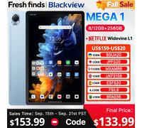 Blackview MEGA 1 tabletas 11,5 "2.4K 120Hz pantalla 50MP cámara 12GB 256GB 8800mAh 33W carga Widevine L1 Android Pad PC 8GB 256GB Grey