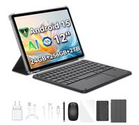 Blackview Mega 2 Tab 12 Pulgadas Tablet Android 15 Dual 4G LTE y 5G WiFi,24GB RAM+256GB ROM/2TB TF,Cámaras IA,9000 mAh,Widevine L1/GPS/WPS/PC Tableta con Teclado,Ratón,Funda Protectora,Lápiz Óptico