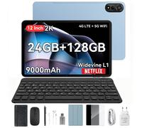 Blackview MEGA 2 Tablet Android 15 4G de 12 pulgadas 24 GB/36 GB de RAM 256 GB de ROM Widevine L1 24+128 azul