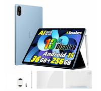 Blackview Mega 8 AI Android 15 Tablet 13 Pulgadas, Altavoces Quad-Box, 36GB+256GB/2TB Juegos Tablet, 2K FHD+, 4G LTE 5G WiFi, 11000mAh, 50MP AI, Modo PC, OTG, 3.5mm, Bolígrafo Inteligente+Funda,Azul