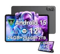 Blackview Mega2 2024 Android 15 Tablet, 12 (4+8) GB+256GB 2TB Expand, modelo Wi-Fi 6, tableta de 12 pulgadas con pantalla HD+IPS, 9000 mAh, altavoces y cámara duales, BT5.3, Google GMS, CPU de 2.0