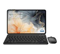 Blackview Mega2 Tableta de 12 Pulgadas Android 15, 24 GB RAM+128 GB ROM, Tableta Gaming FHD 2K de 120HZ con Teclado, ratón, lápiz y Auriculares, 4G LTE+5G WiFi, 9000 mAh, WideVine L1, Gris