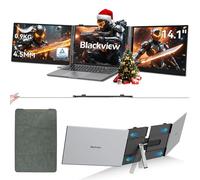 Blackview Monitor Portatil- 1KG, 14" IPS FHD 1080P Doble Pantalla para Portatil, USB-C/HDMI Plug & Play, Protección Ocular Triple Monitor 13"-17.3" Laptops,Compatible con Mac/Windows/Android