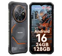 Blackview Movil Resistente Android 16 Ultrafino 245g/10.7mm, 24GB+128GB/TF 2TB, 6.56" 90Hz, 16MP+13MP AI Cámara Móvil Rugerizado, 4G Móvil Irrompible IP69K, NFC/Fingerprint/Modo Guante/3 Años Garantía
