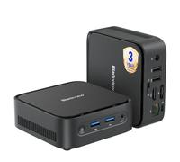 Blackview MP50 Mini PC con Teclado y ratón, AMD Ryzen 5 (hasta 3,7 GHz) | 16GB DDR4 RAM | 512GB M.2 SSD | Windows 11 Pro | Dual-Display 4K | WiFi 5 | Bluetooth 4.2 | Soporte VESA, 3 años de garantía