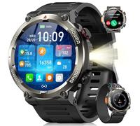 Blackview Reloj Inteligente Hombre - Linterna y Brújula, 1,45" Militar Smartwatch Hombre- Llamadas Bluetooth, Pulsómetro, Oxímetro, Monitor de Sueño, Pulsera Actividad 100+ Modos Deportivos, Podómetro