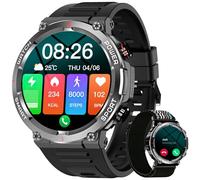 Blackview Reloj Inteligente Hombre - Llamadas Bluetooth, 1,39" Smartwatch con Pulsómetro/Oxímetro (SpO2)/Monitor de Sueño/Podómetro, 100 Modos Deportivos Pulsera Actividad para Android iOS (2 Correas)