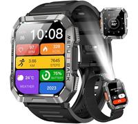 Blackview Reloj Inteligente Hombre - Llamadas Bluetooth, 2.01” Smartwatch Hombre con Linterna, Brújula, Pulsómetro, Monitor de Sueño, Podómetro, Notificación, Pulsera Actividad 100+ Modos Deportivos