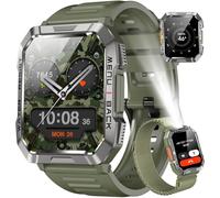 Blackview Reloj Inteligente Hombre - Llamadas Bluetooth, 2.01” Smartwatch Hombre con Linterna, Brújula, Pulsómetro, Monitor de Sueño, Podómetro, Notificación, Pulsera Actividad 100+ Modos Deportivos