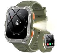 Blackview Reloj Inteligente Hombre Militar - GPS, Linterna, Brújula, AI, 1.91"Smartwatch Hombre con 100+ Modos Deportivos, Llamadas/Notificación, Pulsómetro/Oxímetro/Sueño, Pulsera Actividad (W80Pro)