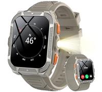 Blackview Reloj Inteligente Hombre Militar - GPS, Linterna, Brújula, AI, 1.91"Smartwatch Hombre con 100+ Modos Deportivos, Llamadas/Notificación, Pulsómetro/Oxímetro/Sueño, Pulsera Actividad (W80Pro)