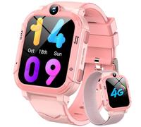 Blackview Reloj Inteligente Niño 4G, Videollamadas, Chat de Voz, 1.83” Smartwatch Niños con GPS Posición, SOS Llamar, Modo Escuela, Despertador, Podómetro, Calculadora, Batería Grande de 800 mAh, Rosa