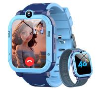 Blackview Reloj Inteligente Niño 4G, Videollamadas, Chat de Voz, 1.83” Smartwatch Niños con GPS Posición, SOS Llamar, Modo Escuela, Despertador, Podómetro, Calculadora, Batería Grande de 800 mAh, Azul
