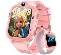 Blackview Reloj Inteligente Niño 4G, Videollamadas, Chat de Voz, 1.83” Smartwatch Niños con GPS Posición, SOS Llamar, Modo Escuela, Despertador, Podómetro, Calculadora, Batería Grande de 800 mAh, Rosa