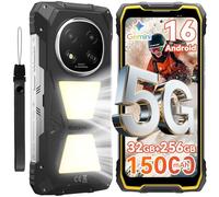 Blackview Rock 2 Pro Movil Irrompible, Android 16 Movil Indestructible 5G 32GB+256GB, 6.67" HD+ Display 120Hz 15000mAh IP69K Móvil Rugerizado, 16MP AI Kamera, NFC/OTG/GPS/Gemini AI/Glove Mode 2.0