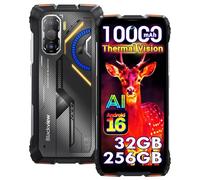 Blackview Rock 3 Android 16 Móvil Irrompible Cámara Térmica, 32GB+256GB/2TB AI Móvil Rugerizado, 6.78" FHD+120Hz, 108MP+50MP, Linterna 400 lúmenes, 10000mAh Carga Inalámbrica 15W/IP68/OTG/NFC/Naranja