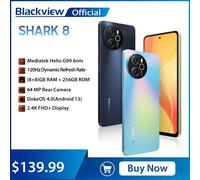 Blackview SHARK 8 Smartphone Android13 G99 Teléfono móvil 6,78 ''120Hz 2.4K Pantalla 16 (8+8) GB RAM 256GB ROM 64MP Cámaras Teléfonos Galaxy Blue