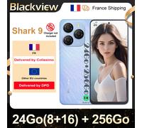 Blackview Shark 9 5G Smartphone Android 14 24GB+256GB/2TB,50MP+8MP+2MP Movil, 6.67" 90Hz 700nits, 5000mAh(18W), Face ID/Fingerprint/FM/NFC/Super PD/2.7Ghz 8 Núcleos Telefonos Moviles Libres