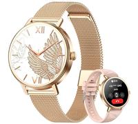 Blackview Smartwatch Mujer- Llamadas Bluetooth y Whatsapp Notificación, 1.26"Reloj Inteligente Mujer- SpO2/Pulsómetro/Monitor de Sueño, Pulsera Actividad- 100+ Modos Deportivos, Reloj para Android iOS