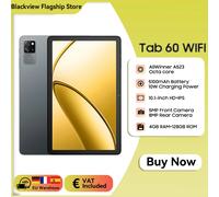 Blackview Tab 60 WIFI Android 14 Tablet 12(4+8)GB 128GB 10.1 Inches HD IPS Display 5100mAh Octa Core 8MP Rear Camera Tablet Blue