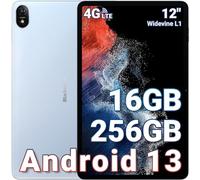 Blackview Tab18 Tablet 12 Pulgadas, 16GB RAM+256GB ROM Helio G99 Android 13 Tablet, 4G LTE& 5G WiFi 2.4K Pantalla, Batería 8800mAh 33W, 16MP+8MP Cámara/Widevine L1/ GPS/TUV/GMS