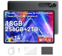 Blackview Tab9WiFi 11 Pulgadas, Android 14, 18GB RAM 256GB ROM/2TB TF, 5G WiFi, 8200mAh, 8MP+13MP, Widevine L1, GMS, Face ID, Octa-Core, Incluye Película Templada y Funda