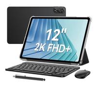 Blackview Tablet 12 Pulgadas con Teclado y Lapiz, 2K FHD+ Tablet Android 15, 18GB RAM 256GB ROM, Tablets con Tarjeta SIM 4G, 9000mAh, Protección Ocular, WideVineL1/ Ratón/Lápiz óptico/GPS/Face ID