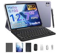 Blackview Tablet Link 8, 12.7 Pulgadas 2K+ FHD 2160 * 1600, Android 15 Gemini AI MediaTek G100 18GB RAM+256GB ROM 8400mAh/Modo PC/Widevine L1/Face ID/OTG/16MP+13MP/GPS Tablets con Teclado y Lápiz